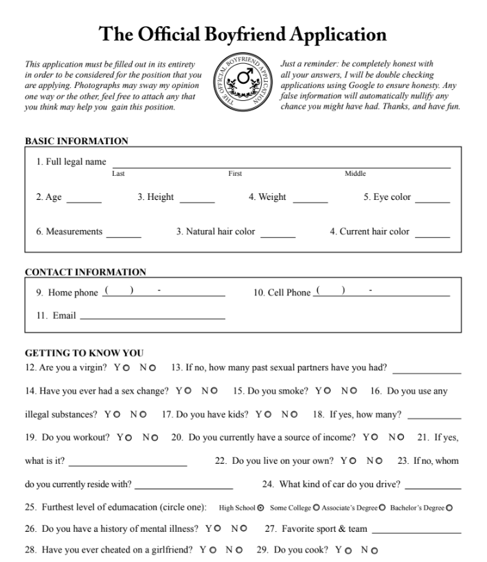 BF Application Form How To Make Online Boyfriend Application PDF bf-application-form-how-to-make-online-boyfriend-application-pdf