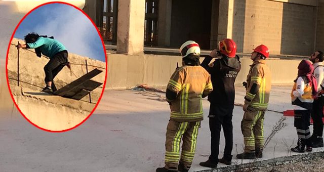 Bursa'da intihara kalkışan adamı, vatandaşlar gülerek izledi