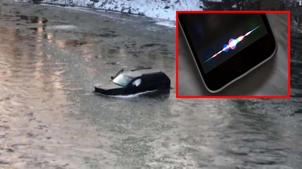 Buz tutmuş nehre düşen genci Apple'nin "Siri" özelliği kurtardı