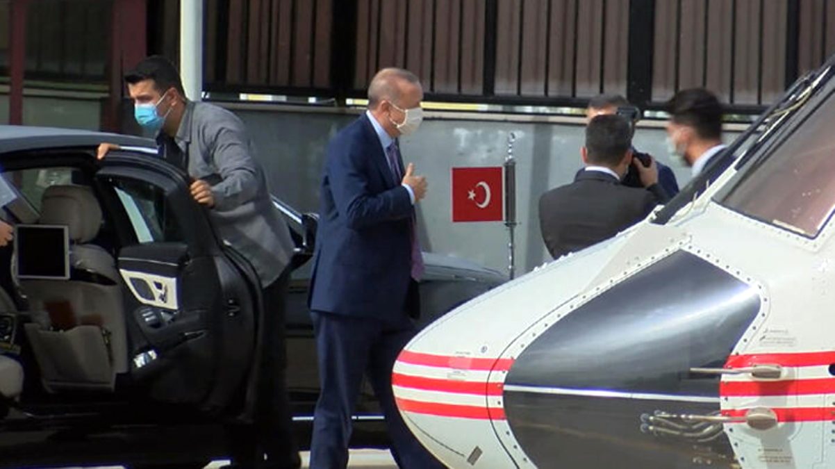 Cumhurbaşkanı Erdoğan, Zonguldak'ta yeni gaz müjdesini vermek için helikopterle İstanbul'dan ayrıldı