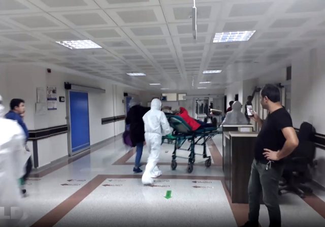 Erzurum'da karantinaya alınan hastaneden ilk görüntüler geldi