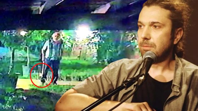 Halil Sezai soruşturmasında yeni görüntüler ortaya çıktı! Dövdüğü komşusu elinde baltayla şarkıcının evine gelmiş