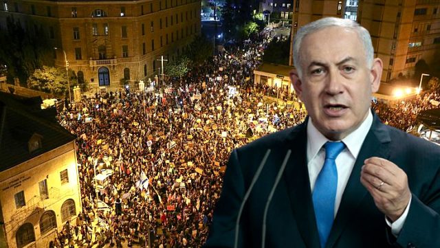 İsrail'de binlerce kişi, Başbakan Netanyahu'nun aleyhinde gösteri düzenledi