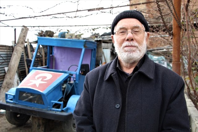 Şehit Babası hurdalardan mini kamyonet yaptı