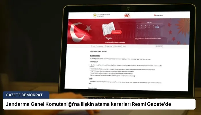 Jandarma Genel Komutanlığı’na ilişkin atama kararları Resmi Gazete’de