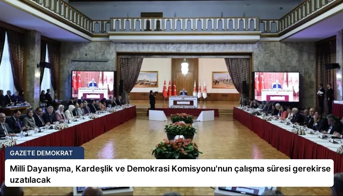 Milli Dayanışma, Kardeşlik ve Demokrasi Komisyonu’nun çalışma süresi gerekirse uzatılacak