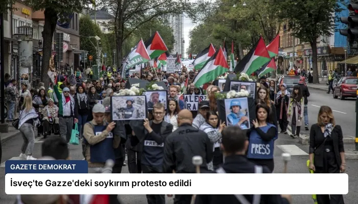 İsveç’te Gazze’deki soykırım protesto edildi