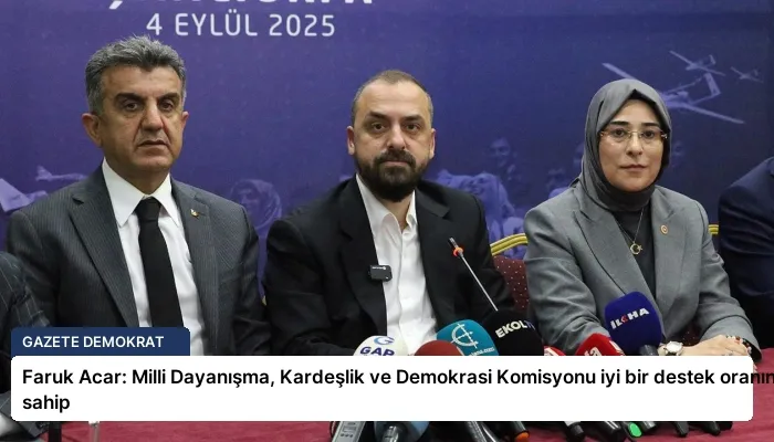 Faruk Acar: Milli Dayanışma, Kardeşlik ve Demokrasi Komisyonu iyi bir destek oranına sahip