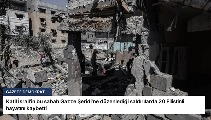 Katil İsrail’in bu sabah Gazze Şeridi’ne düzenlediği saldırılarda 20 Filistinli hayatını kaybetti