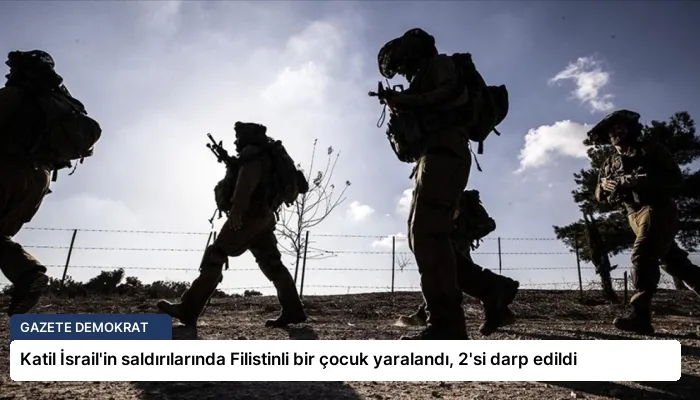 Katil İsrail’in saldırılarında Filistinli bir çocuk yaralandı, 2’si darp edildi