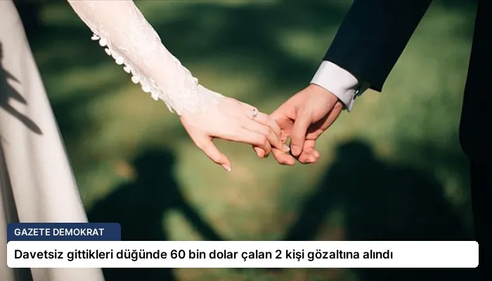 Davetsiz gittikleri düğünde 60 bin dolar çalan 2 kişi gözaltına alındı