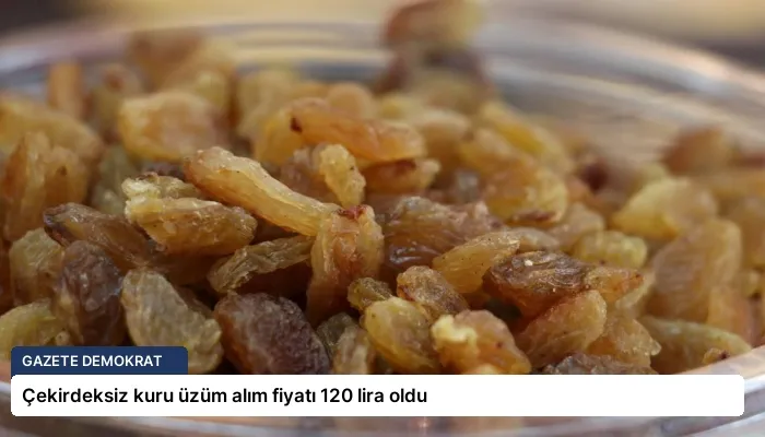 Çekirdeksiz kuru üzüm alım fiyatı 120 lira oldu