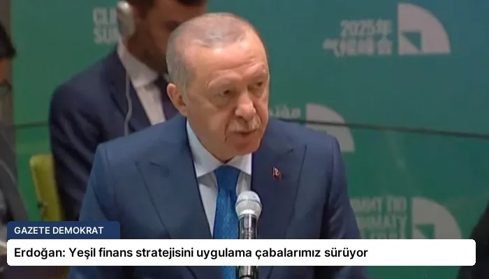 Erdoğan: Yeşil finans stratejisini uygulama çabalarımız sürüyor