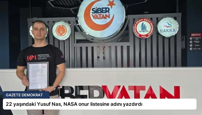 22 yaşındaki Yusuf Nas, NASA onur listesine adını yazdırdı