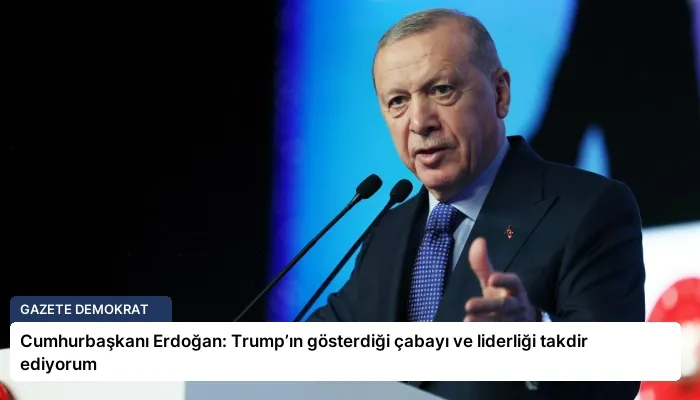 Cumhurbaşkanı Erdoğan: Trump’ın gösterdiği çabayı ve liderliği takdir ediyorum