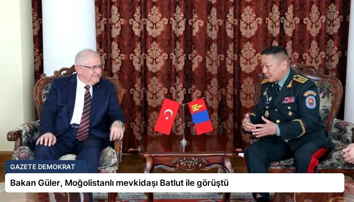 Bakan Güler, Moğolistanlı mevkidaşı Batlut ile görüştü