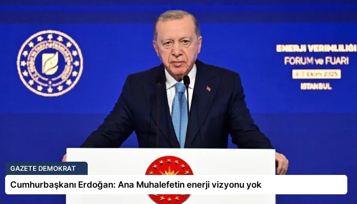 Cumhurbaşkanı Erdoğan: Ana Muhalefetin enerji vizyonu yok