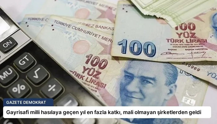 Gayrisafi milli hasılaya geçen yıl en fazla katkı, mali olmayan şirketlerden geldi