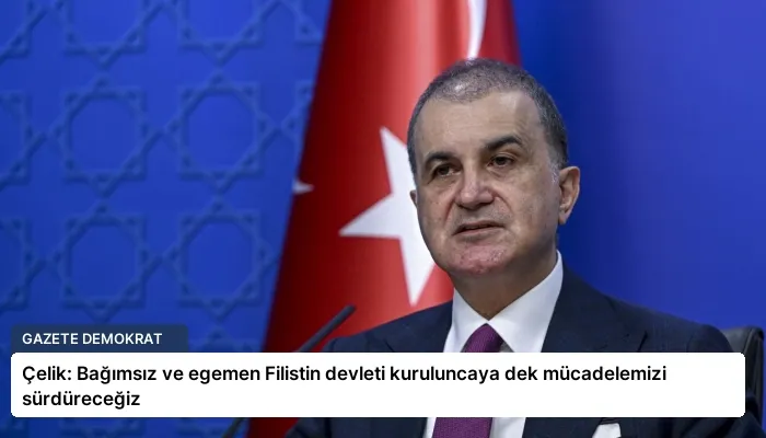 Çelik: Bağımsız ve egemen Filistin devleti kuruluncaya dek mücadelemizi sürdüreceğiz