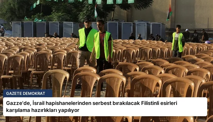 Gazze’de, İsrail hapishanelerinden serbest bırakılacak Filistinli esirleri karşılama hazırlıkları yapılıyor