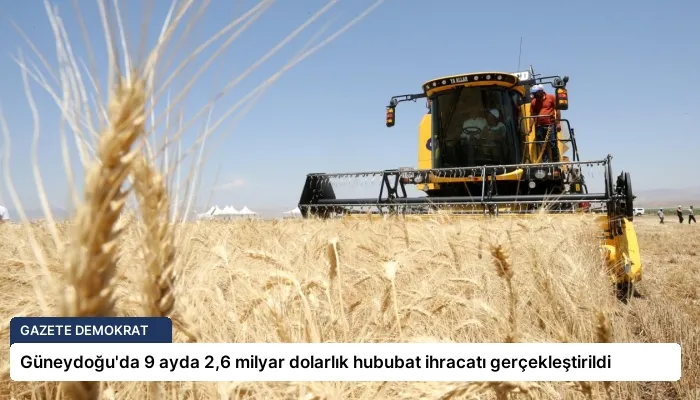 Güneydoğu’da 9 ayda 2,6 milyar dolarlık hububat ihracatı gerçekleştirildi
