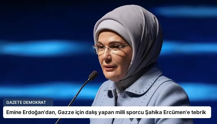 Emine Erdoğan’dan, Gazze için dalış yapan milli sporcu Şahika Ercümen’e tebrik