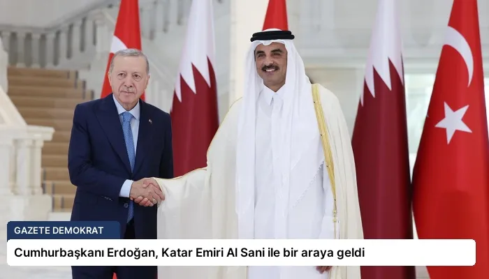 Cumhurbaşkanı Erdoğan, Katar Emiri Al Sani ile bir araya geldi