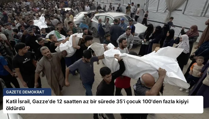 Katil İsrail, Gazze’de 12 saatten az bir sürede 35’i çocuk 100’den fazla kişiyi öldürdü