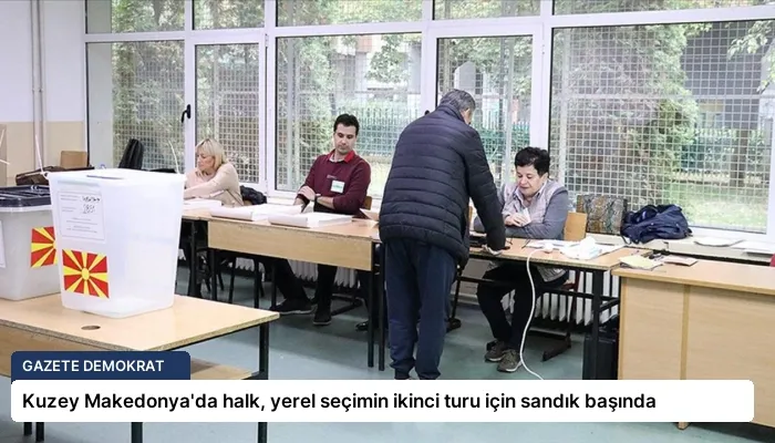 Kuzey Makedonya’da halk, yerel seçimin ikinci turu için sandık başında