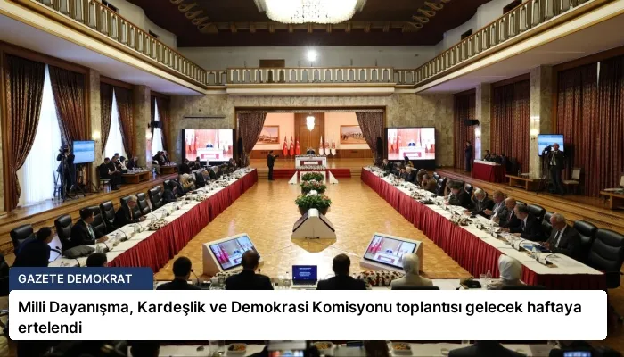Milli Dayanışma, Kardeşlik ve Demokrasi Komisyonu toplantısı gelecek haftaya ertelendi