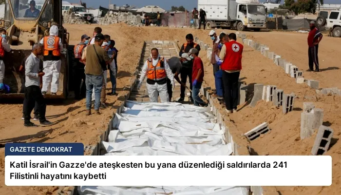 Katil İsrail’in Gazze’de ateşkesten bu yana düzenlediği saldırılarda 241 Filistinli hayatını kaybetti