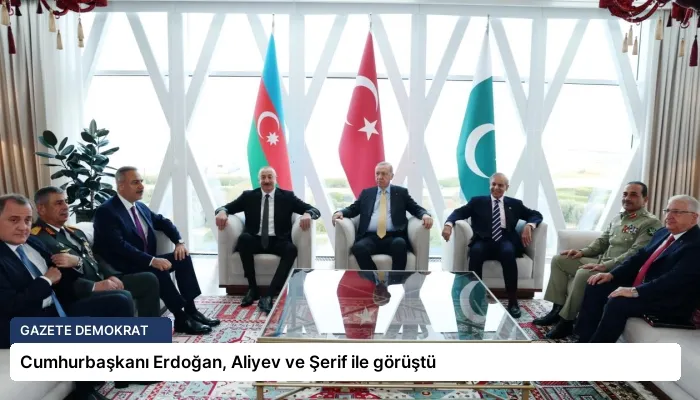 Cumhurbaşkanı Erdoğan, Aliyev ve Şerif ile görüştü