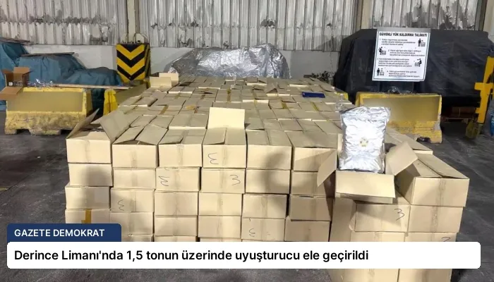 Derince Limanı’nda 1,5 tonun üzerinde uyuşturucu ele geçirildi