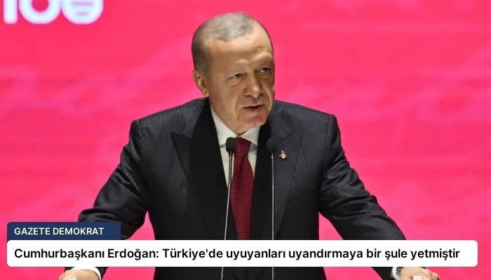 Cumhurbaşkanı Erdoğan: Türkiye’de uyuyanları uyandırmaya bir şule yetmiştir
