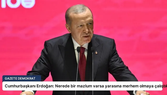 Cumhurbaşkanı Erdoğan: Nerede bir mazlum varsa yarasına merhem olmaya çalıştık