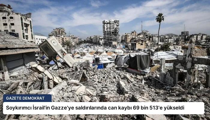 Soykırımcı İsrail’in Gazze’ye saldırılarında can kaybı 69 bin 513’e yükseldi