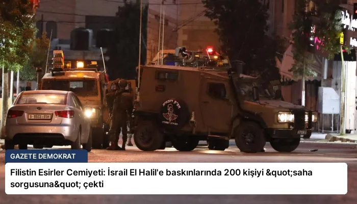 Filistin Esirler Cemiyeti: İsrail El Halil’e baskınlarında 200 kişiyi "saha sorgusuna" çekti