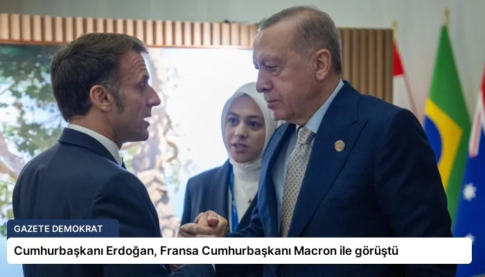 Cumhurbaşkanı Erdoğan, Fransa Cumhurbaşkanı Macron ile görüştü