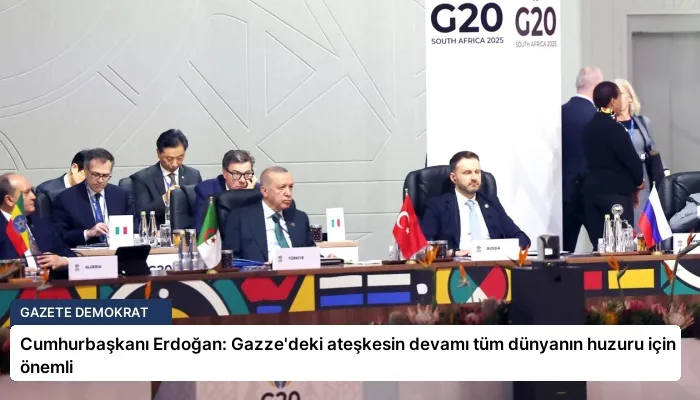 Cumhurbaşkanı Erdoğan: Gazze’deki ateşkesin devamı tüm dünyanın huzuru için önemli