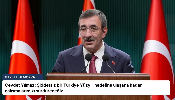 Cevdet Yılmaz: Şiddetsiz bir Türkiye Yüzyılı hedefine ulaşana kadar çalışmalarımızı sürdüreceğiz