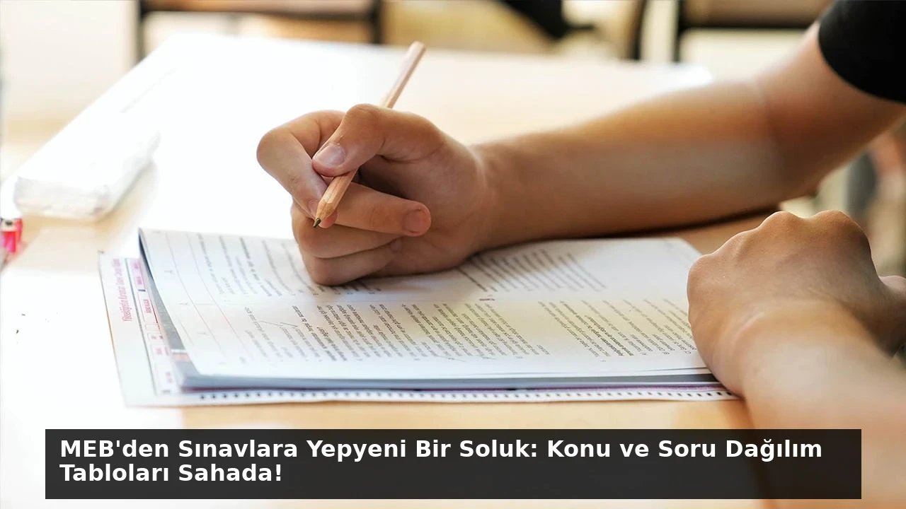 MEB’den Sınavlara Yepyeni Bir Soluk: Konu ve Soru Dağılım Tabloları Sahada!