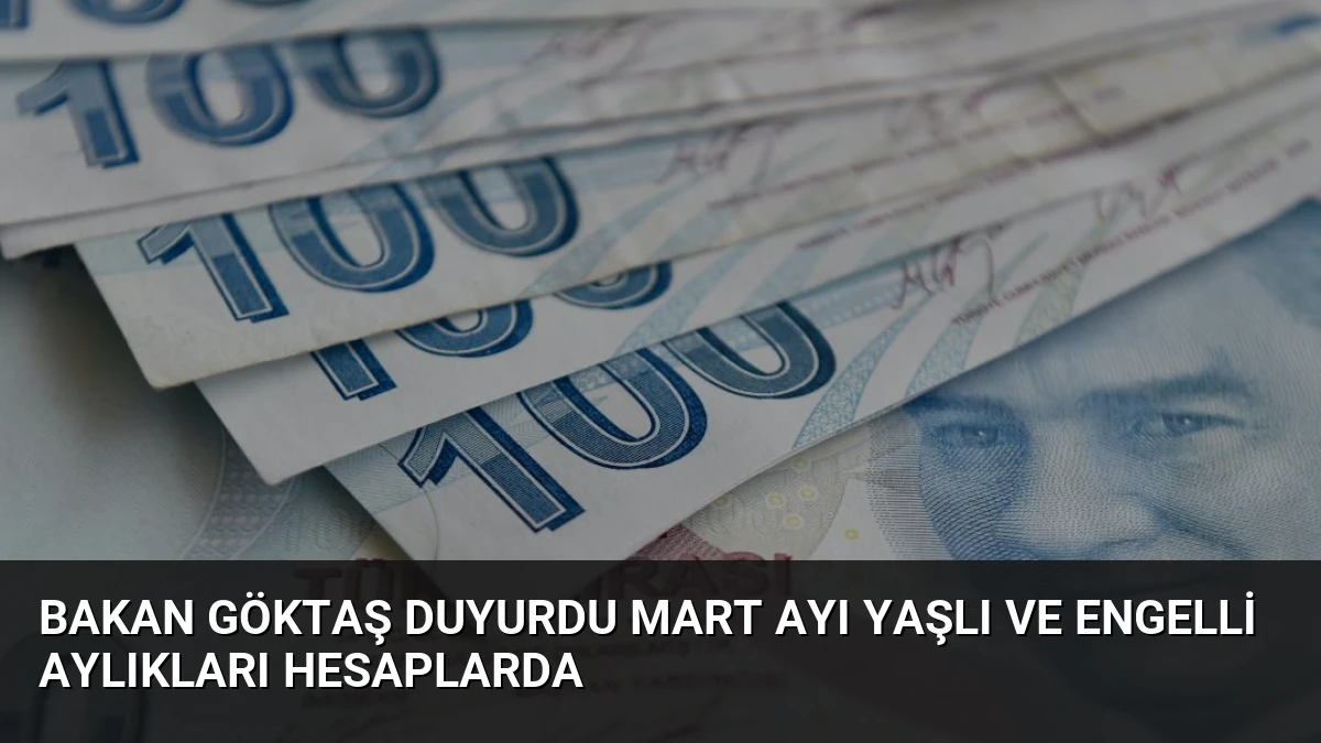 Bakan Göktaş Duyurdu Mart Ayı Yaşlı ve Engelli Aylıkları Hesaplarda