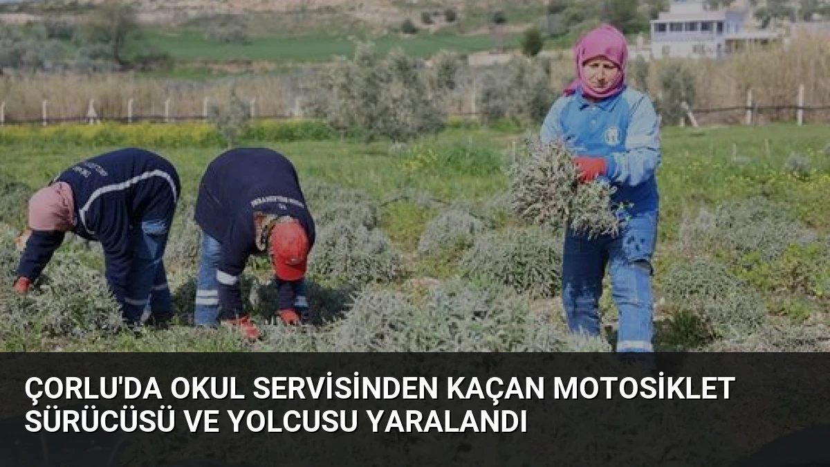 Çorlu’da Okul Servisinden Kaçan Motosiklet Sürücüsü ve Yolcusu Yaralandı