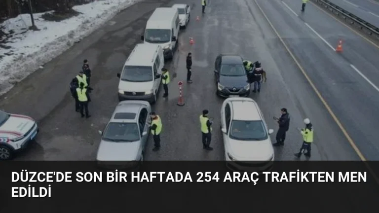 Düzce’de Son Bir Haftada 254 Araç Trafikten Men Edildi