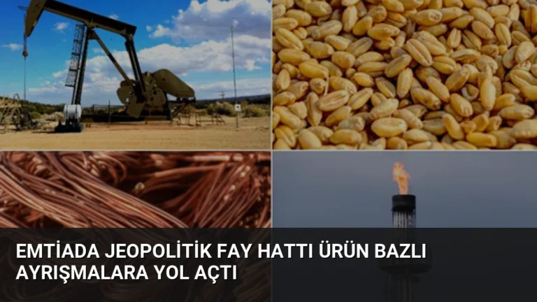 Emtiada Jeopolitik Fay Hattı Ürün Bazlı Ayrışmalara Yol Açtı