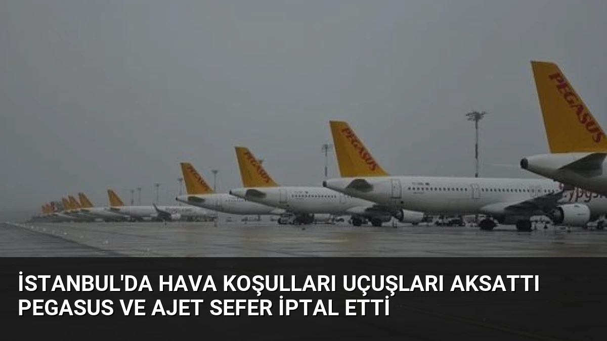 İstanbul’da Hava Koşulları Uçuşları Aksattı Pegasus ve AJet Sefer İptal Etti