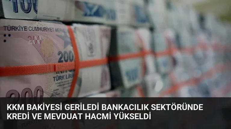 KKM Bakiyesi Geriledi Bankacılık Sektöründe Kredi ve Mevduat Hacmi Yükseldi