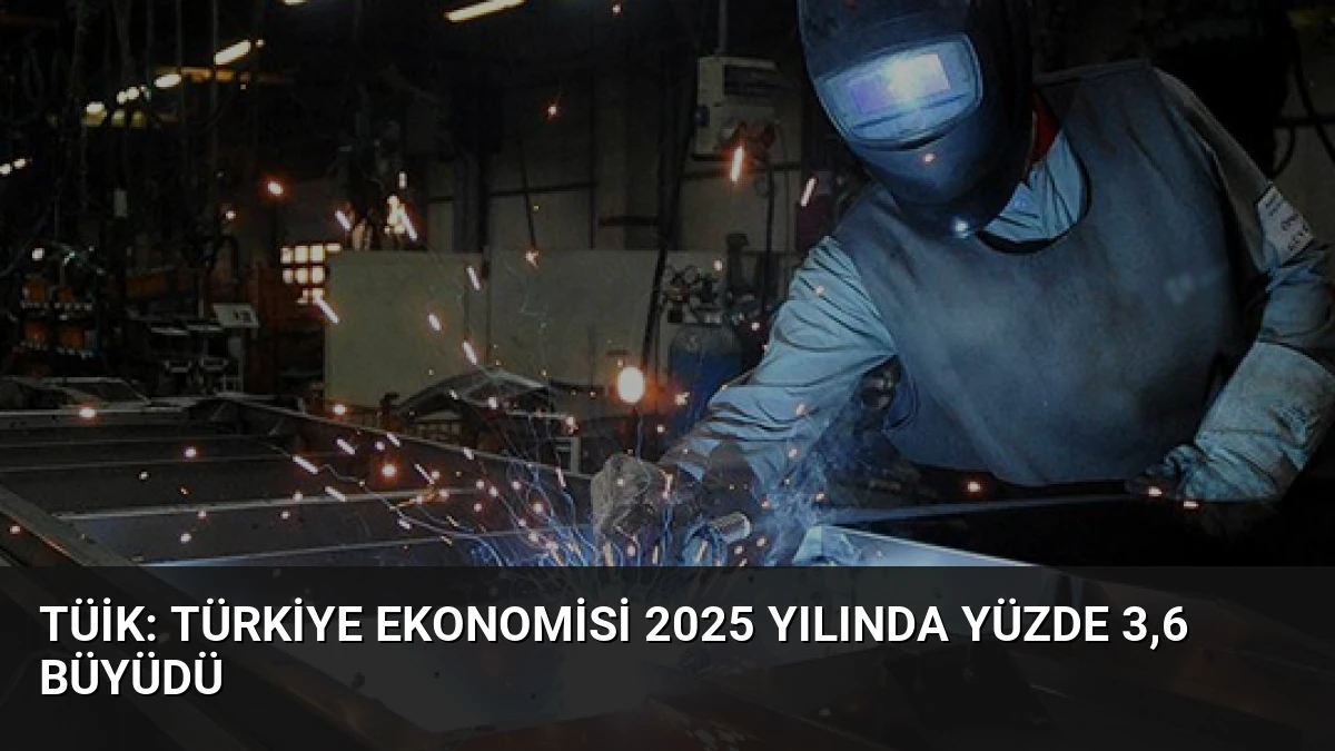 TÜİK: Türkiye Ekonomisi 2025 Yılında Yüzde 3,6 Büyüdü