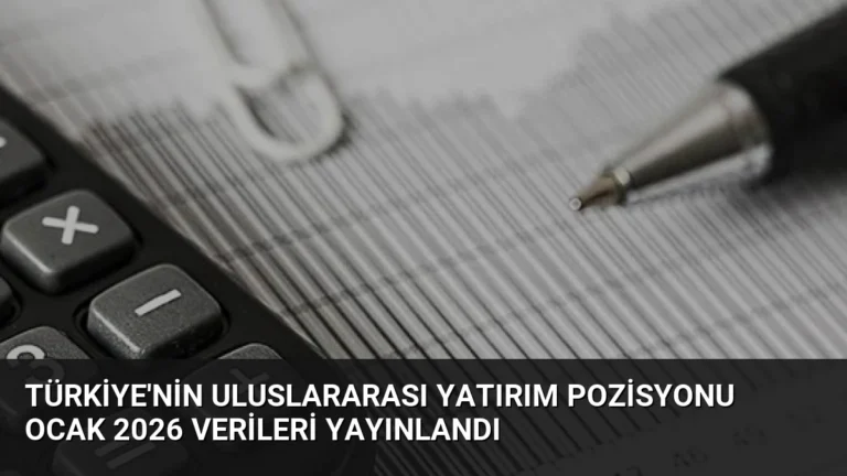 Türkiye’nin Uluslararası Yatırım Pozisyonu Ocak 2026 Verileri Yayınlandı