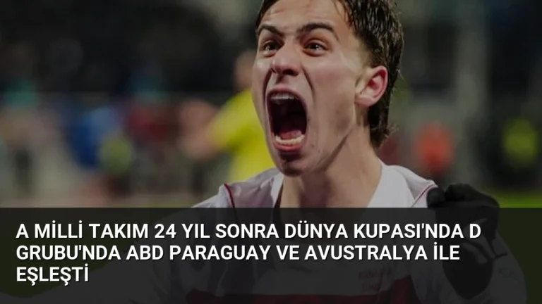 A Milli Takım 24 Yıl Sonra Dünya Kupası’nda D Grubu’nda ABD Paraguay ve Avustralya ile Eşleşti